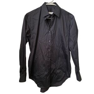 EMANUELE MAFFEIS Women’s Black Long Sleeve Button-down Shirt